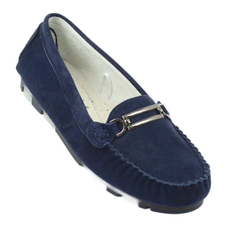 Mocassins en cuir suédé Filippo DP 1202 bleu 1