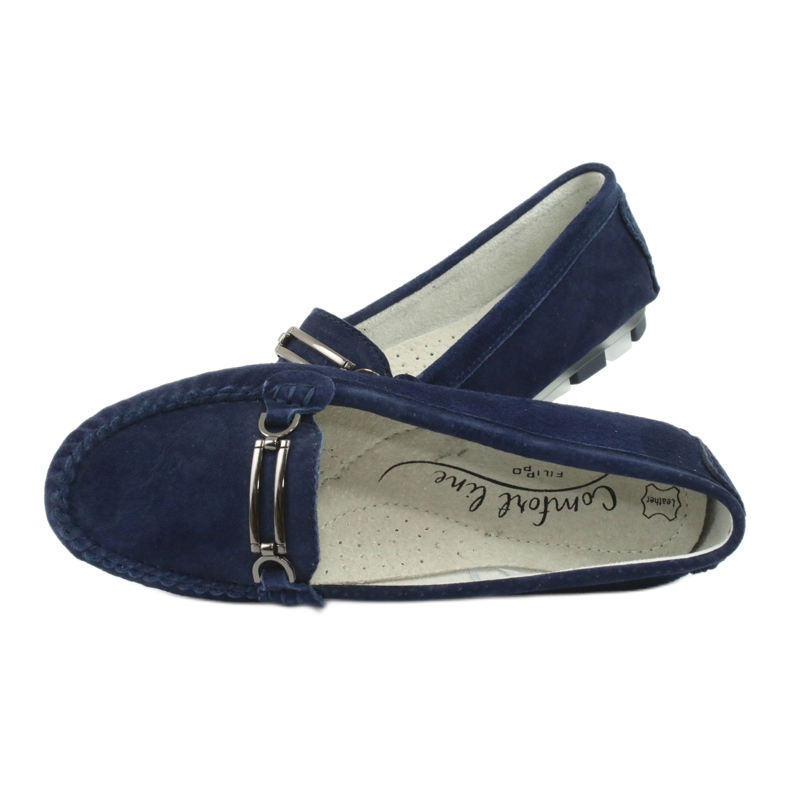 Mocassins en cuir suédé Filippo DP 1202 bleu 6