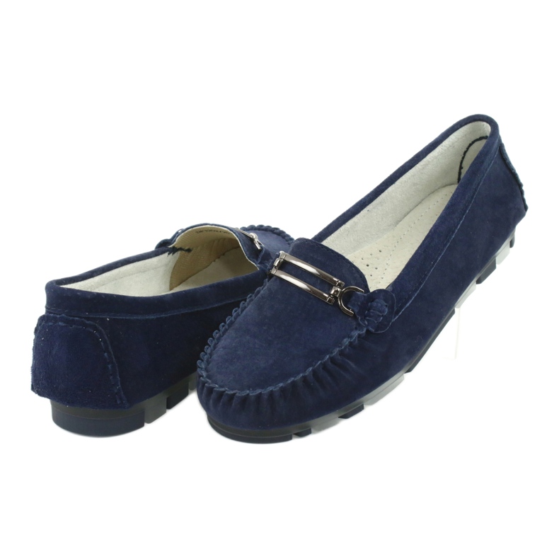 Mocassins en cuir suédé Filippo DP 1202 bleu 4