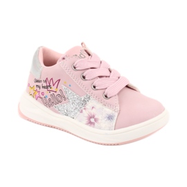 Chaussures de sport American Club GC15 star pour filles rose gris 1