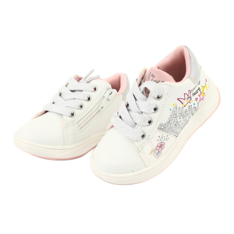American Club Chaussures de sport pour filles avec une étoile GC15 White blanc 3