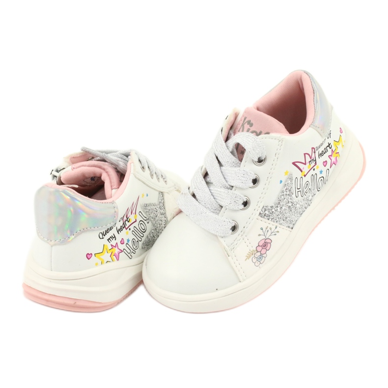 American Club Chaussures de sport pour filles avec une étoile GC15 White blanc 4