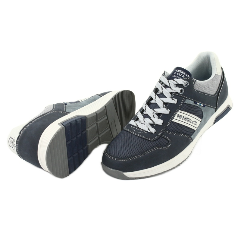 Chaussures de sport pour hommes ADI American Club RH01 bleu marine bleu gris 4