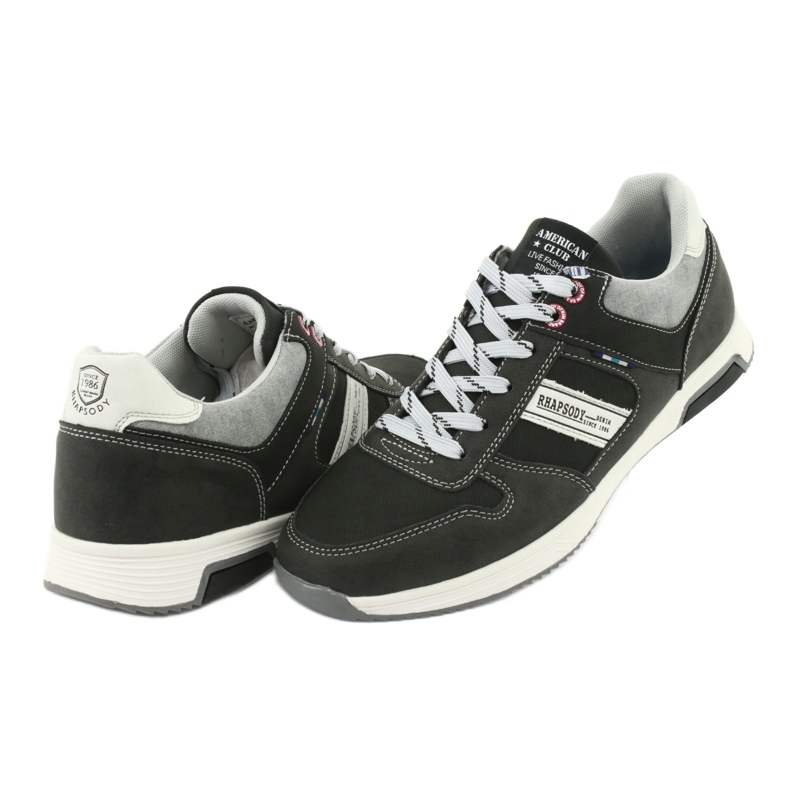 Chaussures de sport pour hommes ADI American Club RH01 noir gris 4