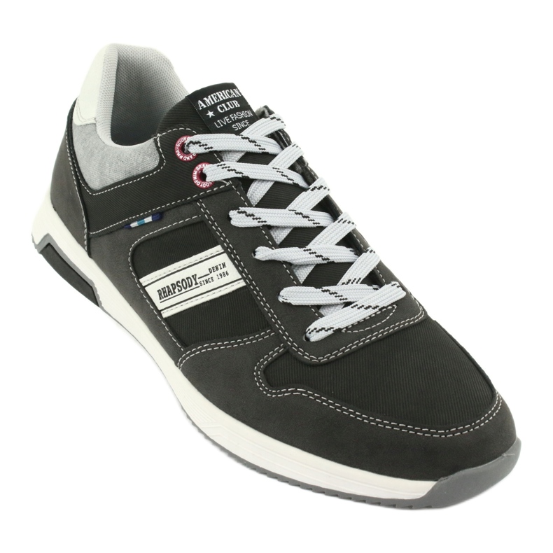 Chaussures de sport pour hommes ADI American Club RH01 le noir gris 1