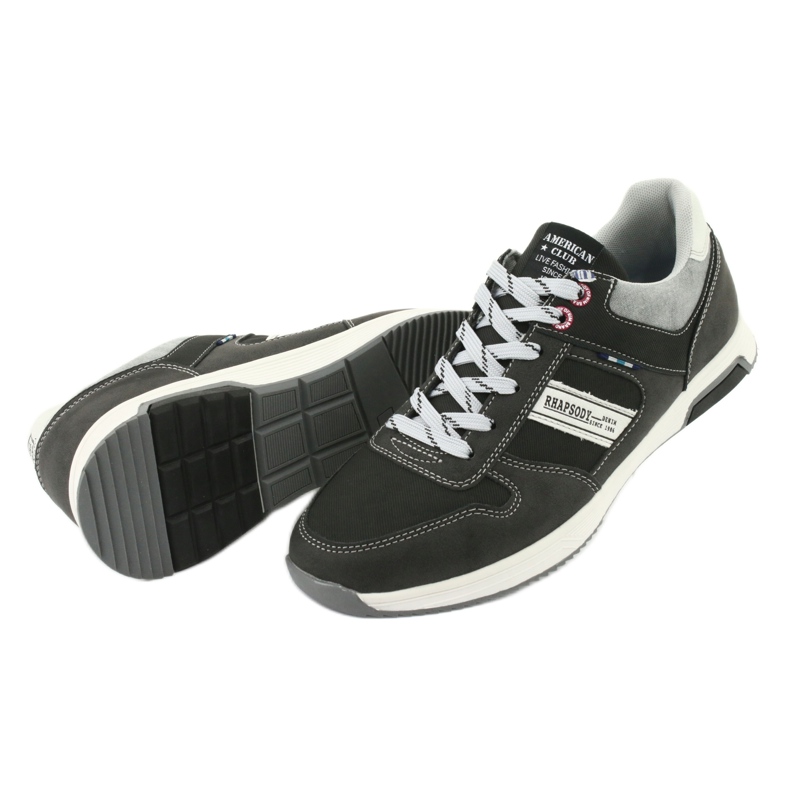 Chaussures de sport pour hommes ADI American Club RH01 le noir gris 5