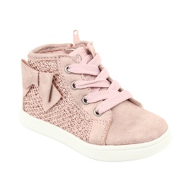 Chaussures de sport fille American Club GC17 rose 1