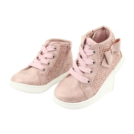 Chaussures de sport fille American Club GC17 rose 3