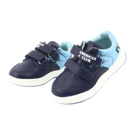 Chaussures de sport American Club GC18 Velcro bleu marine bleu 3