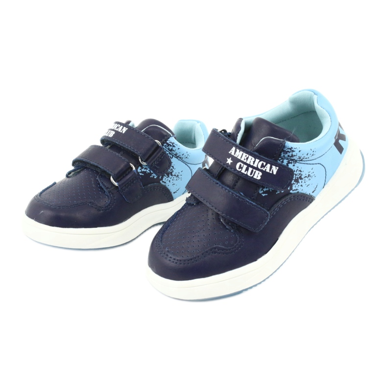 Chaussures de sport American Club GC18 Velcro bleu marine bleu 3