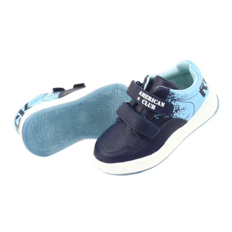 Chaussures de sport American Club GC18 Velcro bleu marine bleu 5