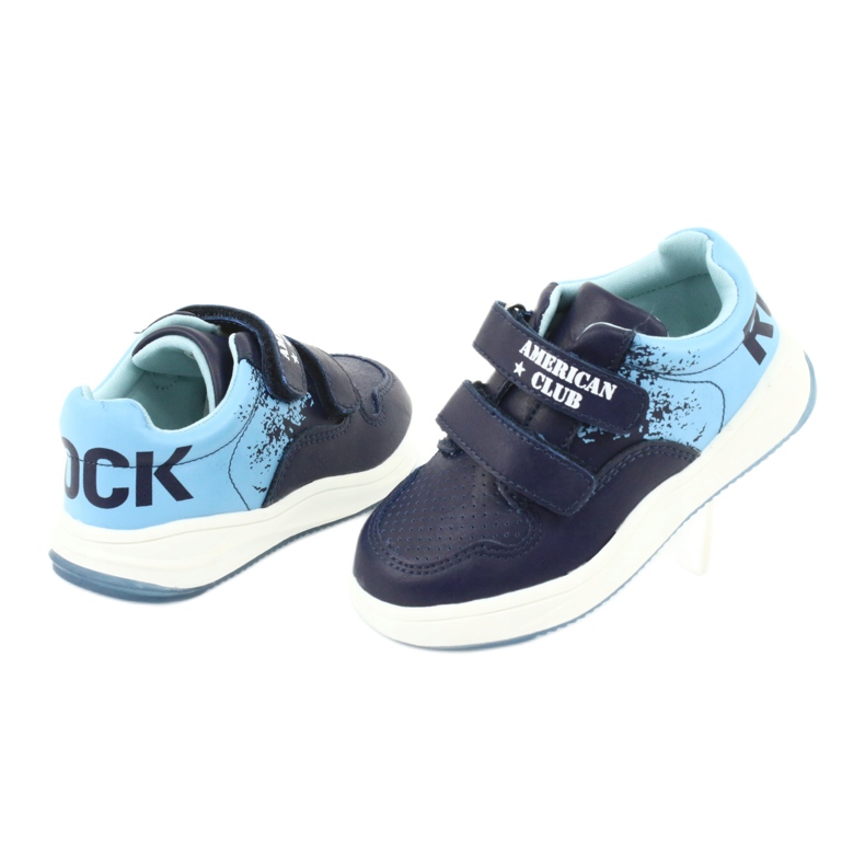 Chaussures de sport American Club GC18 Velcro bleu marin bleu 4