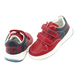 American Club Chaussures de sport velcro rouge / bleu marine 4