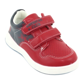 American Club Chaussures de sport velcro rouge / bleu marine 1