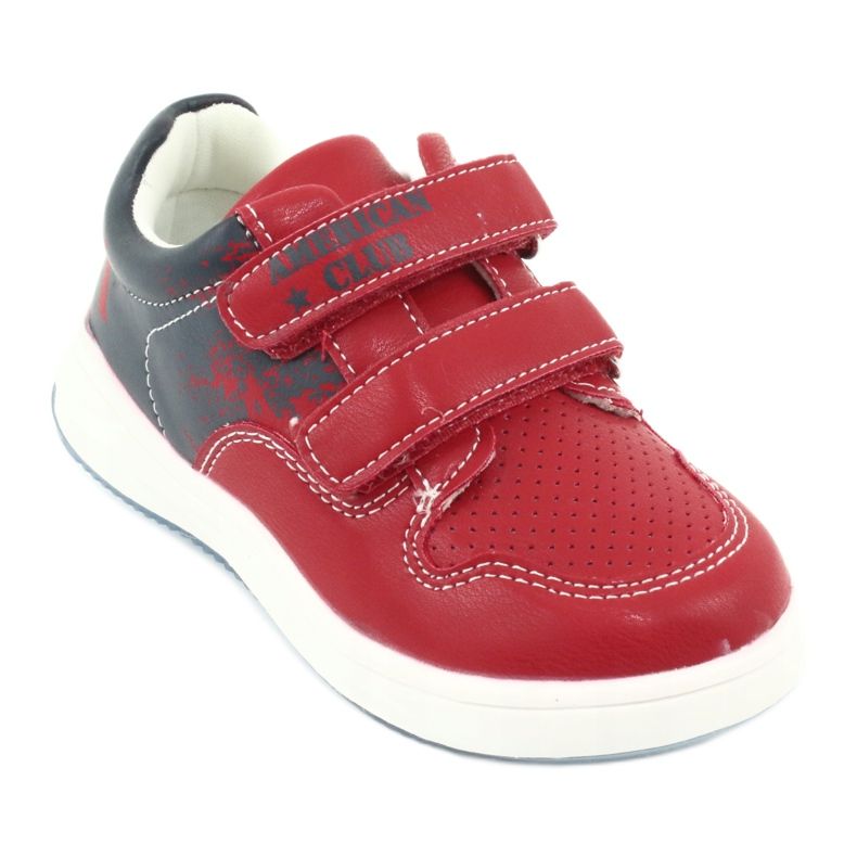 American Club Chaussures de sport velcro rouge / bleu marine 1