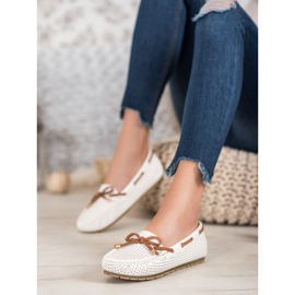 Kylie Mocassins confortables blanc 1