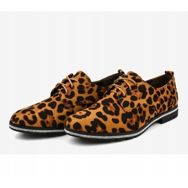 Chaussures de jazz noires, chamois léopard C-7222 le noir multicolore 3