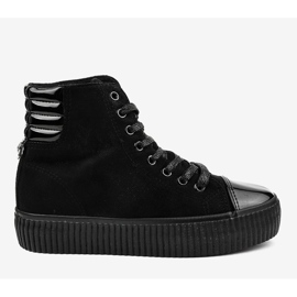 Baskets noires sur la plateforme pour femmes TL-53 2