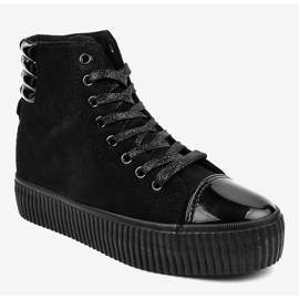 Baskets noires sur la plateforme pour femmes TL-53 1