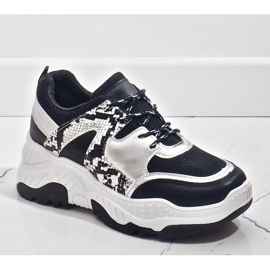 Chaussures de sport serpent noir A88-56 gris 1