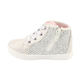 Chaussures de sport fille American Club GC17 blanche gris 2