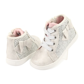 Chaussures de sport fille American Club GC17 blanche gris 4