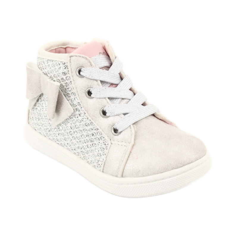 Chaussures de sport fille American Club GC17 blanc gris 1