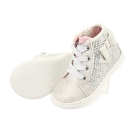 Chaussures de sport fille American Club GC17 blanc gris 5