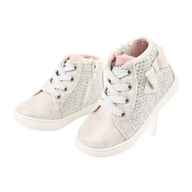 Chaussures de sport fille American Club GC17 blanc gris 3