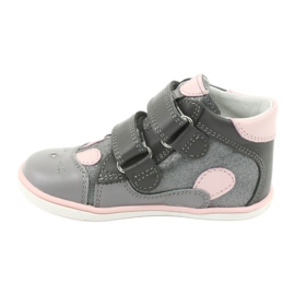 Bottes Velcro lapin Bartek 11702 rose gris 2
