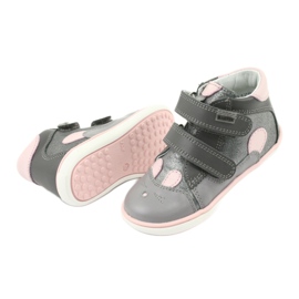 Bottes Velcro lapin Bartek 11702 rose gris 5