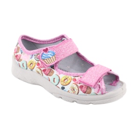 Chaussures enfant Befado 969X142 bleu rose gris vert jaune 1