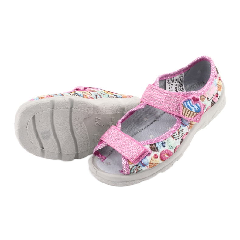 Chaussures enfant Befado 969X142 bleu rose gris vert jaune 5