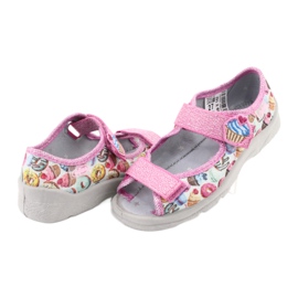Chaussures enfant Befado 969X142 bleu rose gris vert jaune 4
