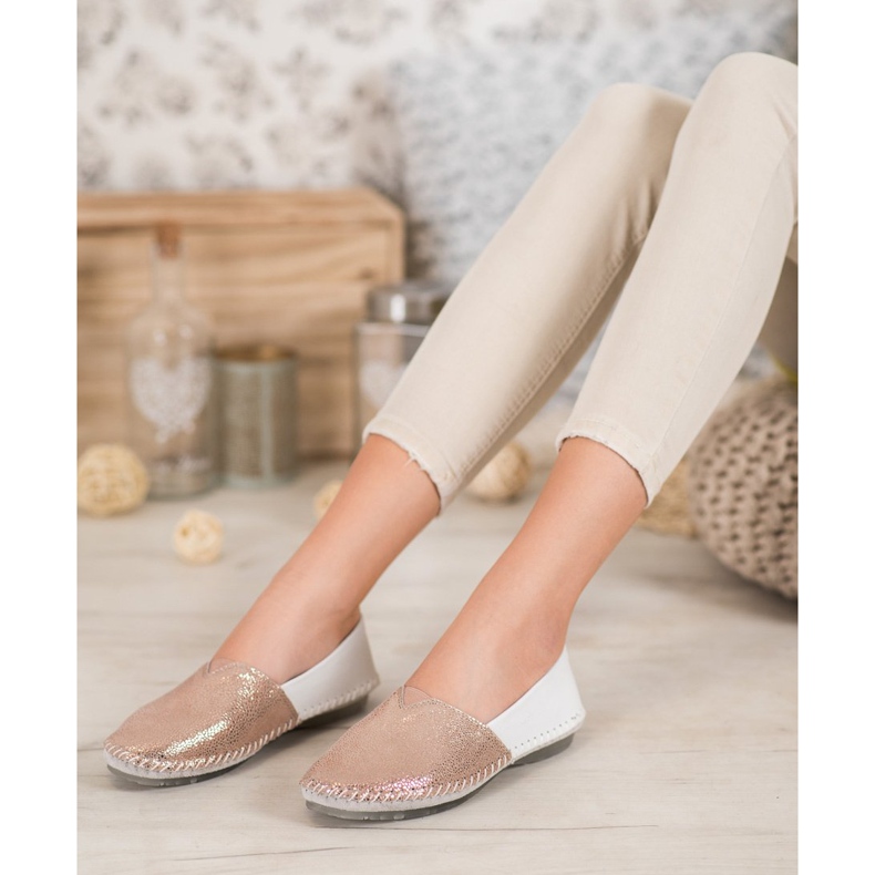 Slippers en cuir VINCEZA blanche jaune 1 Slippers en cuir VINCEZA blanche jaune 1