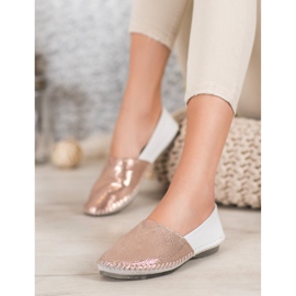 Slippers en cuir VINCEZA blanche jaune 2