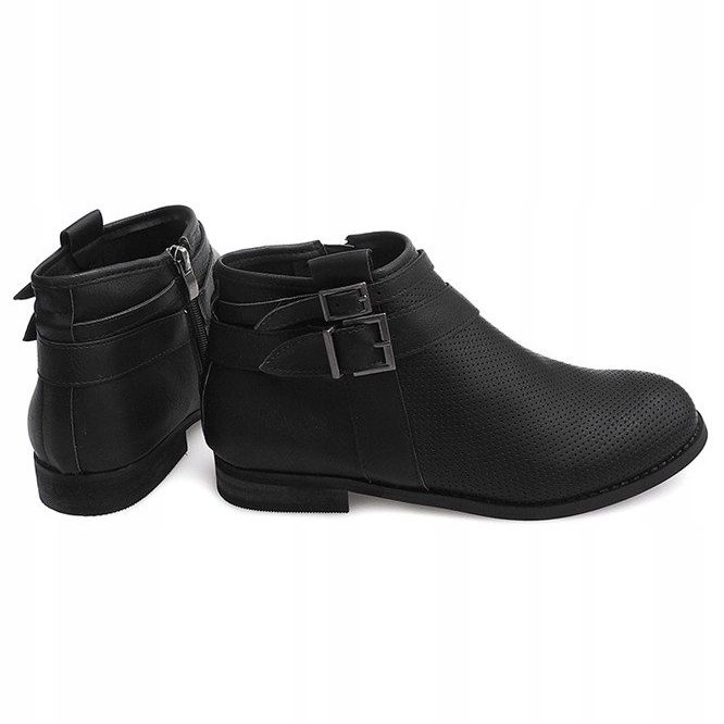 Bottines ajourées avec fermeture éclair H208 Noir 1