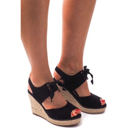 Sandales Compensées Espadrilles B2909 Noir le noir 2