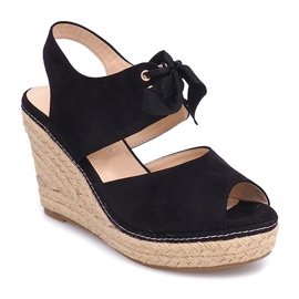 Sandales Compensées Espadrilles B2909 Noir le noir 3