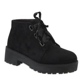 Bottines en daim noir MB188-222 le noir 1