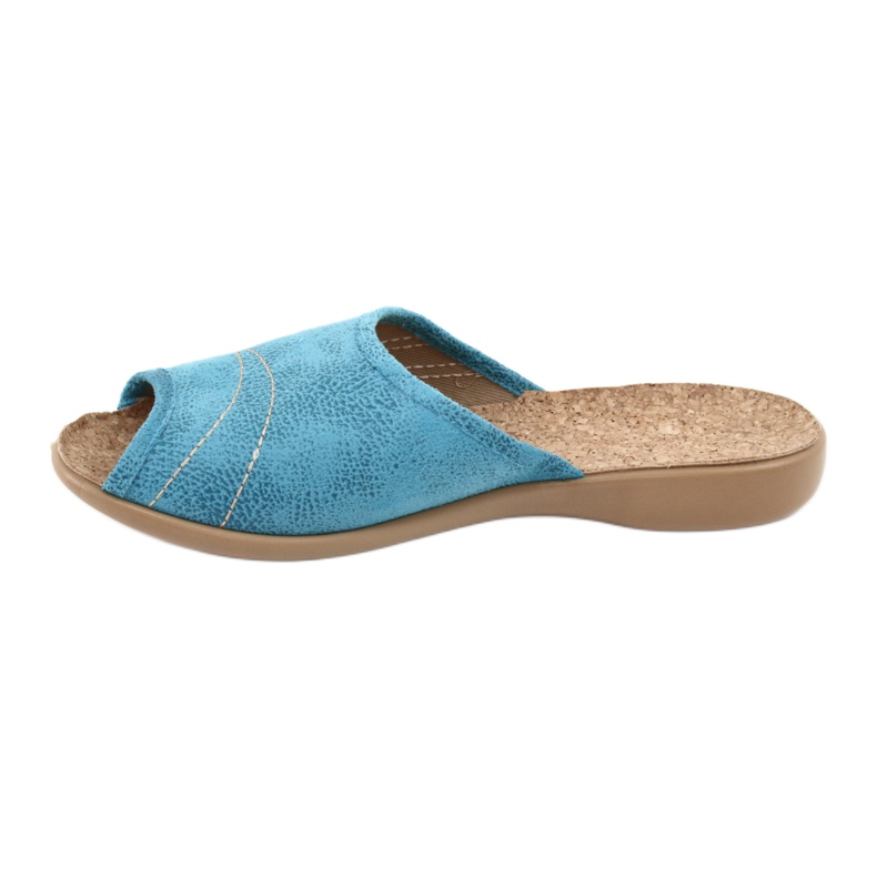 Chaussons pour femmes Befado en liège 254D010 bleu 2