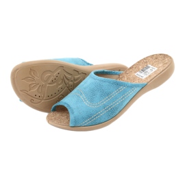 Chaussons pour femmes Befado en liège 254D010 bleu 4