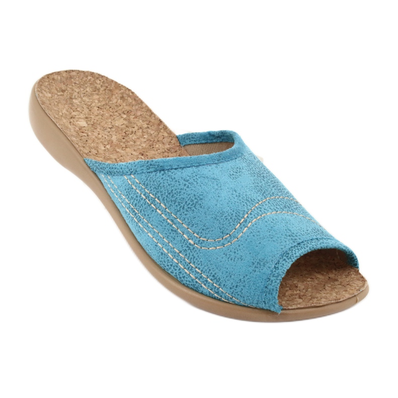 Chaussons pour femmes Befado en liège 254D010 bleu 1