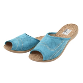 Chaussons pour femmes Befado en liège 254D010 bleu 3