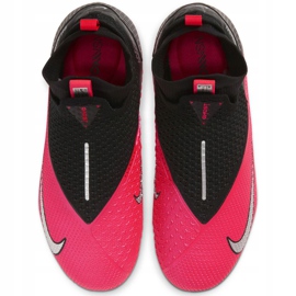 Chaussures de football Nike Phantom Vsn 2 Elite Df FG / MG Jr CD4062-606 rouge-rose, noir rose 1