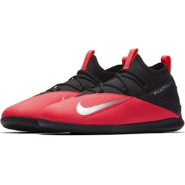 Chaussures d'intérieur Nike Phantom Vsn 2 Club Df Ic Jr CD4072-606 rouge le noir 3