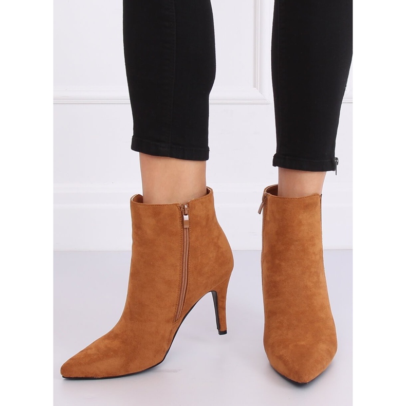 Chelsea boots sur un talon aiguille camel TX-1852 Camel brun 2