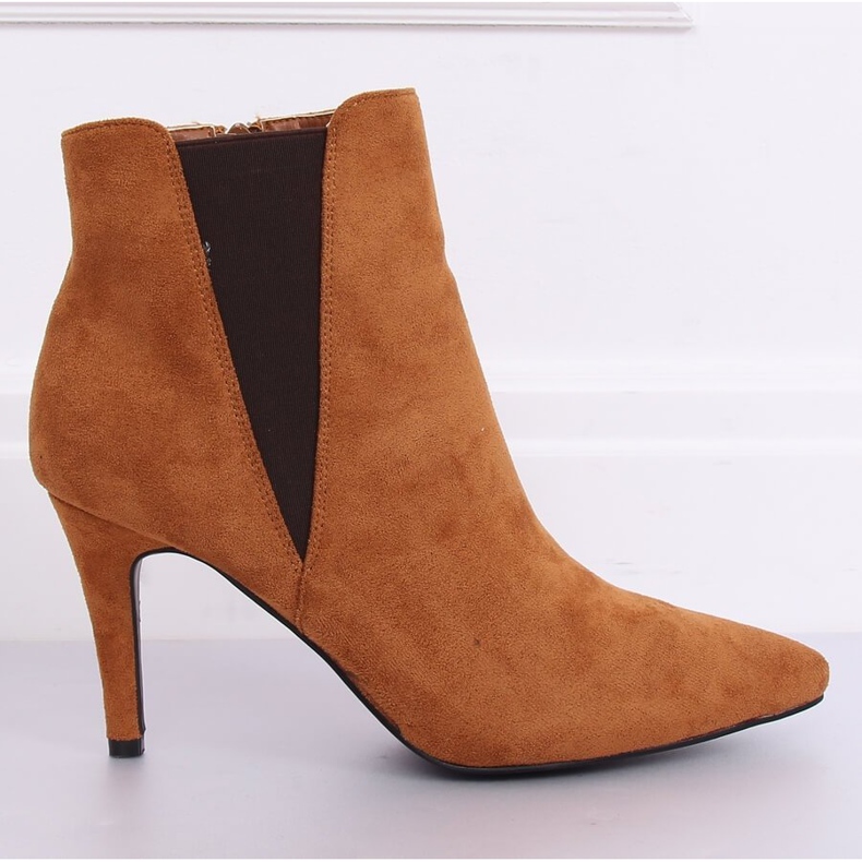 Chelsea boots sur un talon aiguille camel TX-1852 Camel brun 1