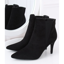 Bottines Chelsea noires daim noir TX-1852 Noir le noir 4