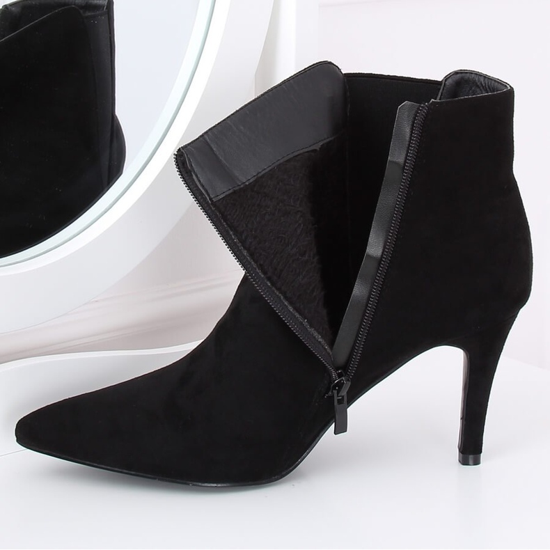 Bottines Chelsea noires daim noir TX-1852 Noir 2
